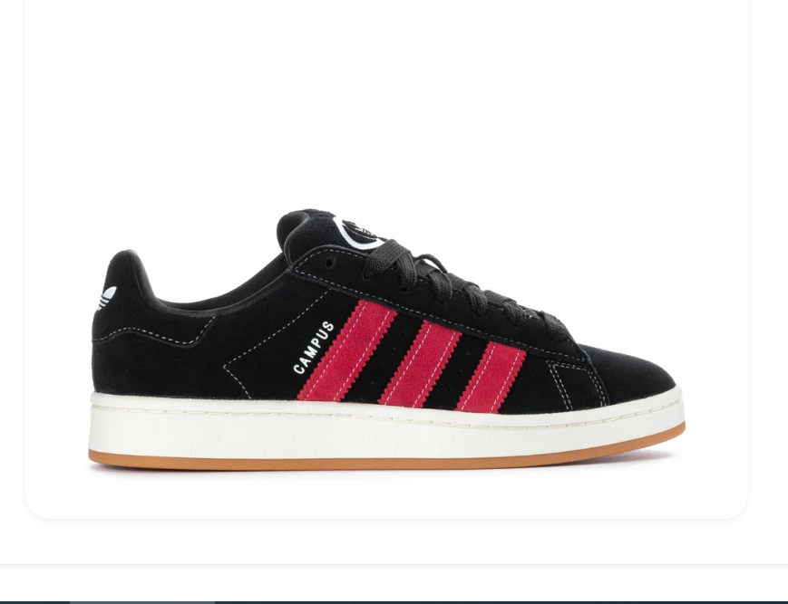 Adidas Campus 00s Core Black Better Scarlet Off White Gum