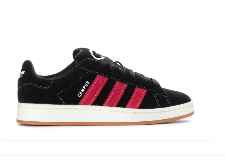 Adidas Campus 00s Core Black Better Scarlet Off White Gum