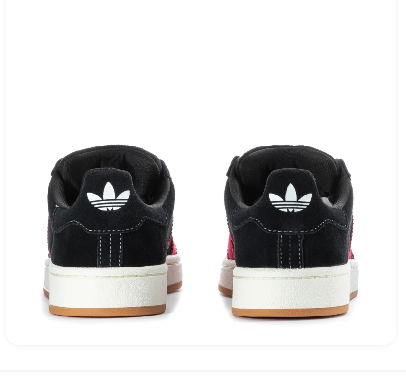 Adidas Campus 00s Core Black Better Scarlet Off White Gum